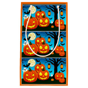 Halloween-Geister, Kürbisse, Fledermäuse Kleine Geschenktüte