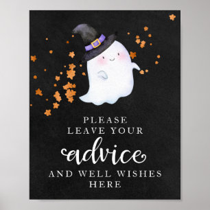 Halloween-Geister-Mädchen-Baby-Party Ratgeberschil Poster