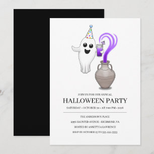 Halloween-Geister-Magische-Party Einladung