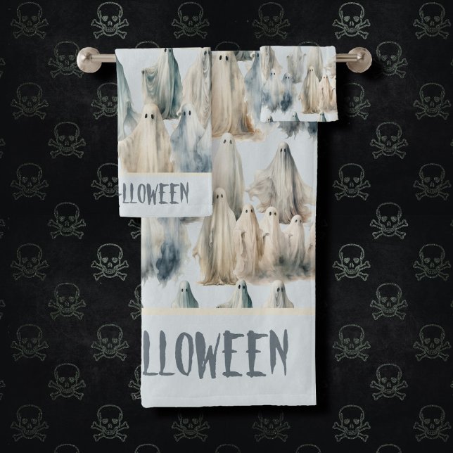 Halloween-Geister-Muster Badhandtuch Set (Von Creator hochgeladen)