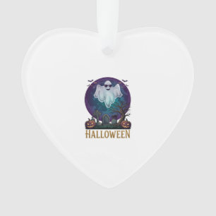 Halloween-Geister-Sonnenbrille Lila Mond Friedhof_ Ornament