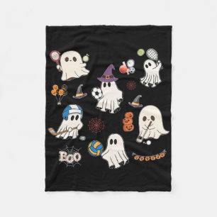 Halloween-Geister spielen Fußball Tennis Hockey Vo Fleecedecke