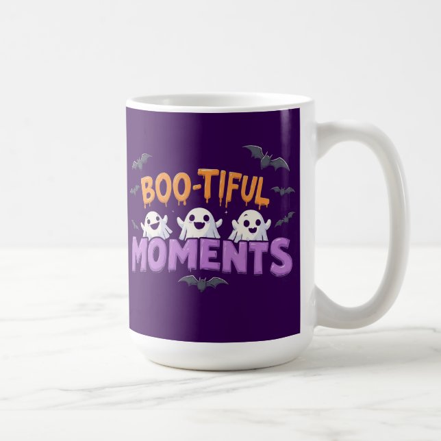 Halloween Geister und Fledermäuse Süße Geschenkide Kaffeetasse (Rechts)