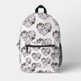 Halloween-Geister und Kürbisketten-Herzform Bedruckter Rucksack