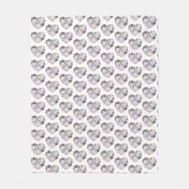 Halloween-Geister und Kürbisketten-Herzform Fleecedecke