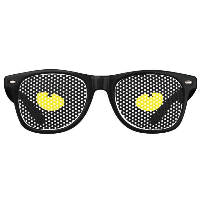 Halloween-Geisteraugen, Beängstigendes Schwarz-Gel Partybrille (Vorderseite)