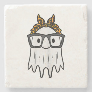 Halloween-Geisterbrille Süß Steinuntersetzer