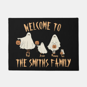 Halloween-Geisterfamilie Fußmatte
