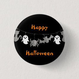 Halloween-Geistergarland Button