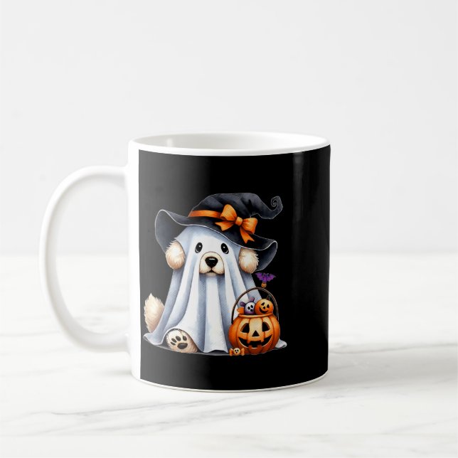 Halloween-Geisterhund Kaffeetasse (Links)