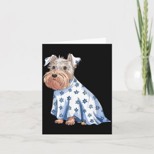 Halloween-Geisterhund mit Blumen Lustiger Hallowee Karte