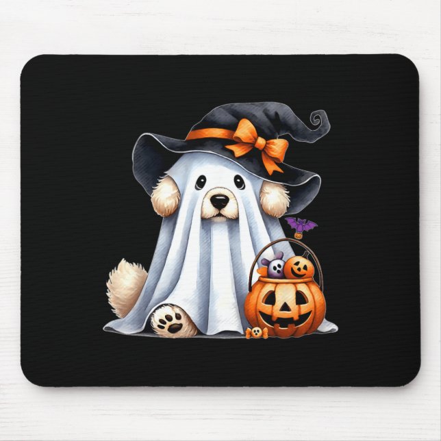 Halloween-Geisterhund Mousepad (Vorne)
