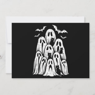 Halloween-Geisterkatzenliebhaber Herbst-Gruselige- Einladung