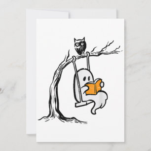 Halloween-Geisterschwung-Lesung Einladung