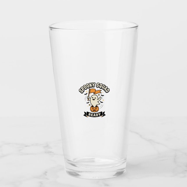 Halloween-Geistertrupp Glas (Vorderseite)