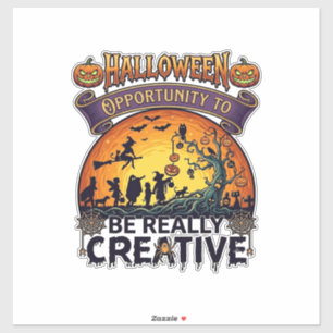 Halloween Gelegenheit Wirklich Kreative Hexe Tre Aufkleber