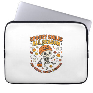 Halloween-Gemütlichkeits-Skelett-Feier Laptopschutzhülle