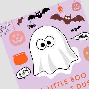 Halloween Gender enthüllt Einladung Ghost Lila