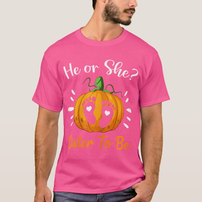 Halloween Gender-Enthüllung, dass er oder sie sich T-Shirt (Vorderseite)