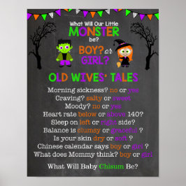 Halloween Gender Reveal Alte Ehefrauen Tales Poste Poster