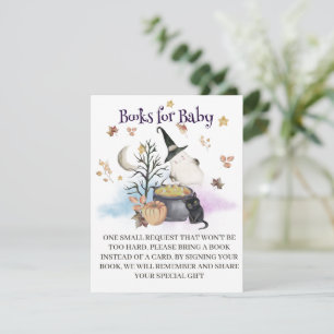 Halloween Gender Reveal Bücher für Kinderkarte. Begleitkarte
