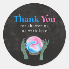 Halloween Gender Reveal Party Runder Aufkleber