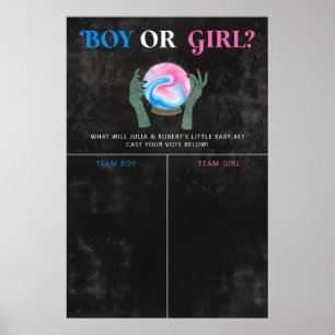 Halloween Gender Reveal Stimmzeichen Poster