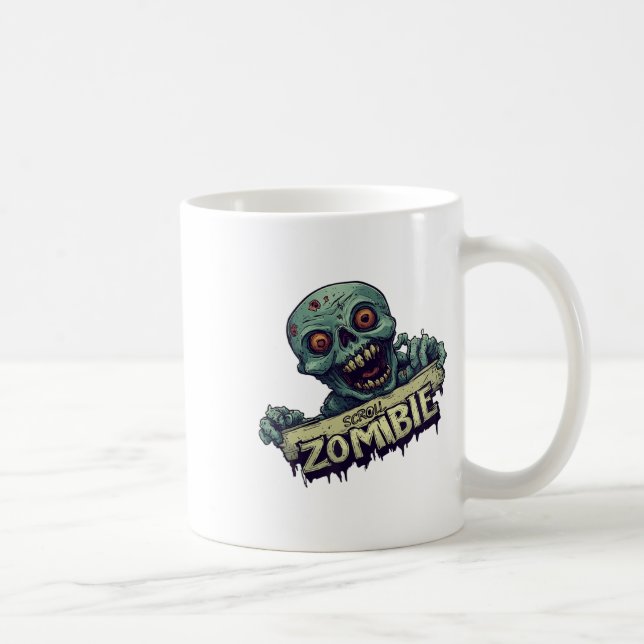 Halloween Generation mit Scroll Zombie-Kostüm Kaffeetasse (Rechts)