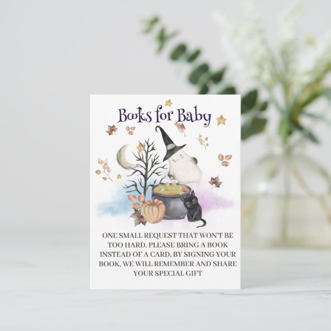 Halloween Genre Reveal Livres pour carte bébé. (Debout devant)