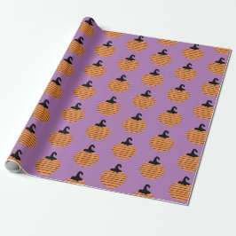Halloween Geometric Pumpkin Stripes Pattern Geschenkpapier