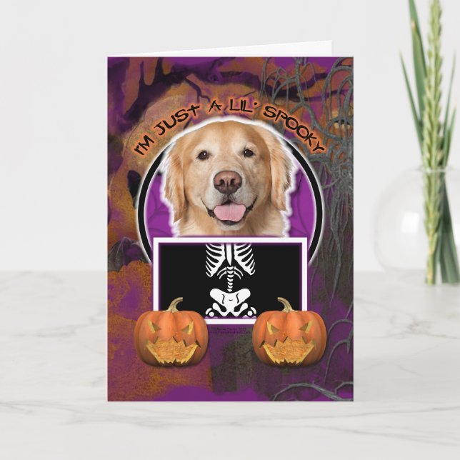 Halloween - gerade ein Lil gespenstisch - golden Karte (Vorderseite)