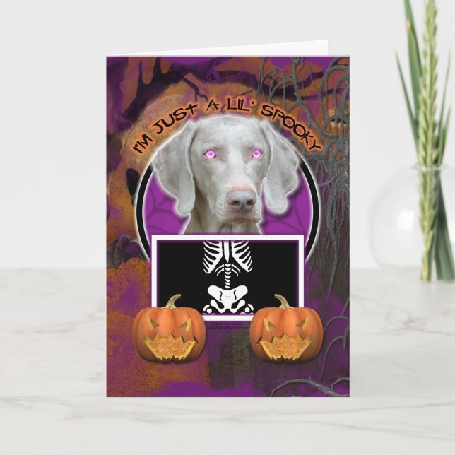 Halloween - gerade ein Lil gespenstisch - Karte (Vorderseite)