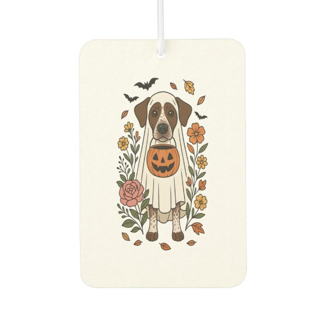 Halloween German Shorthair Pointer Autolufterfrischer (Vorderseite)