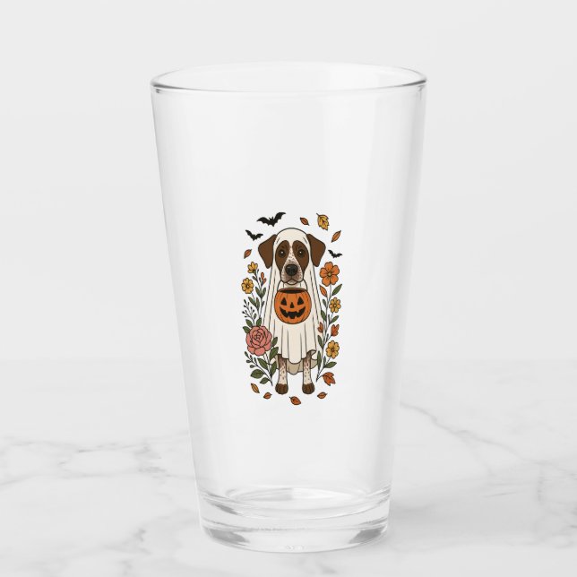 Halloween German Shorthair Pointer Glas (Vorderseite)