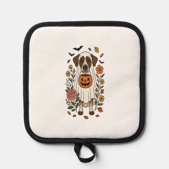 Halloween German Shorthair Pointer Topflappen (Vorderseite)
