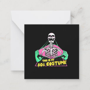 Halloween-Geschenk   80er Halloween-Kostüm Retro Mitteilungskarte