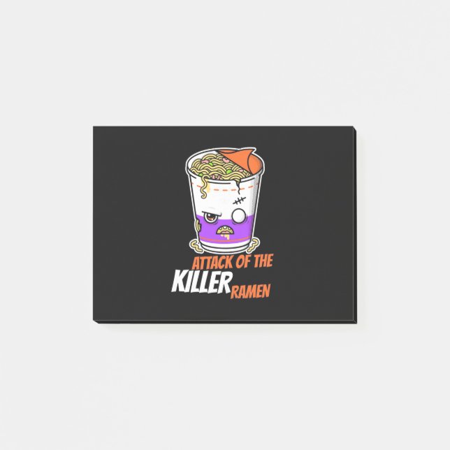 Halloween-Geschenk | Angriff der Ramen Post-it Klebezettel (Vorderseite)