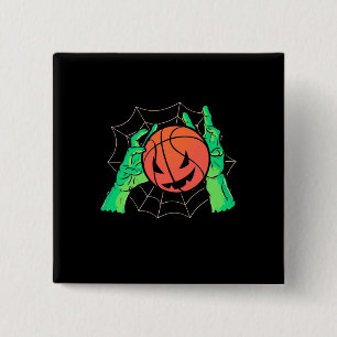 Halloween-Geschenk Basketball Halloween Button