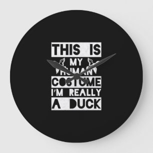 Halloween-Geschenk, das ist mein menschliches Kost Große Wanduhr