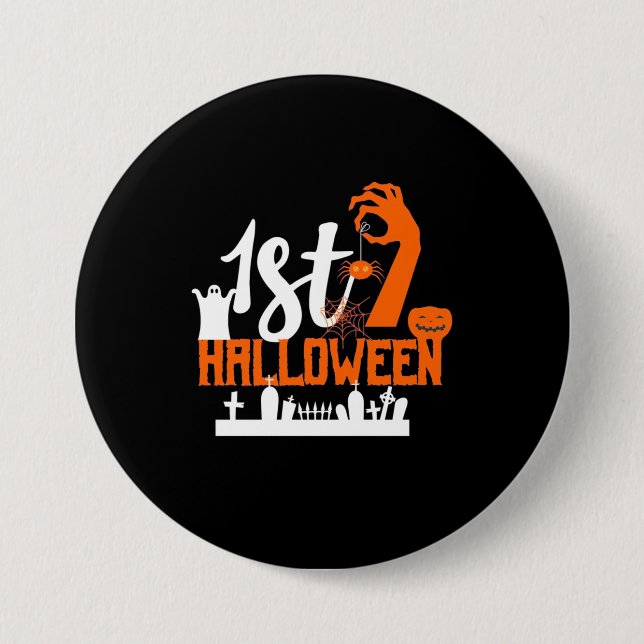 Halloween-Geschenk | Erste Halloween Button (Vorderseite)