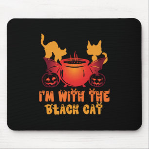 Halloween-Geschenk Ich bin mit meiner Katze Gebu Mousepad