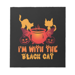 Halloween-Geschenk Ich bin mit meiner Katze Gebu Notizblock
