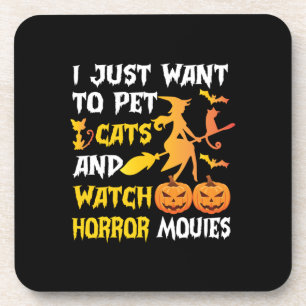 Halloween-Geschenk Ich Wollte einfach Katzen zum Getränkeuntersetzer