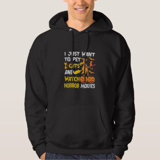 Halloween-Geschenk | Ich Wollte einfach Katzen zum Hoodie