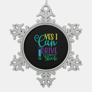Halloween-Geschenk Ja, ich kann ein Schaltgetriebe Schneeflocken Zinn-Ornament
