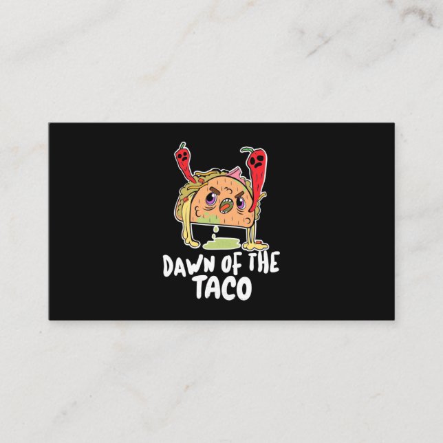 Halloween-Geschenk | Morgengrauen des TACO Hallowe Visitenkarte (Vorderseite)