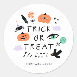 Halloween-Geschenk Runder Aufkleber