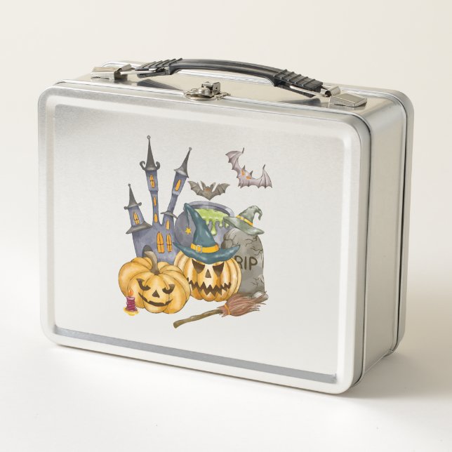 Halloween-Geschenk Shirt-Albtraum vor Weihnachten Metall Brotdose (Vorderseite)