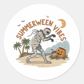 Halloween-Geschenkanhänger für Süßigkeitentaschen Runder Aufkleber