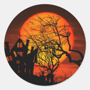 Halloween-Geschenkmarke Runder Aufkleber